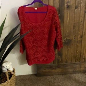 Burgundy dressy blouse